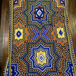 Geometric Patterned Kaftan - Multicolor